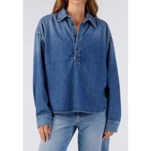 NEW AMO carole denim shirt in evolve